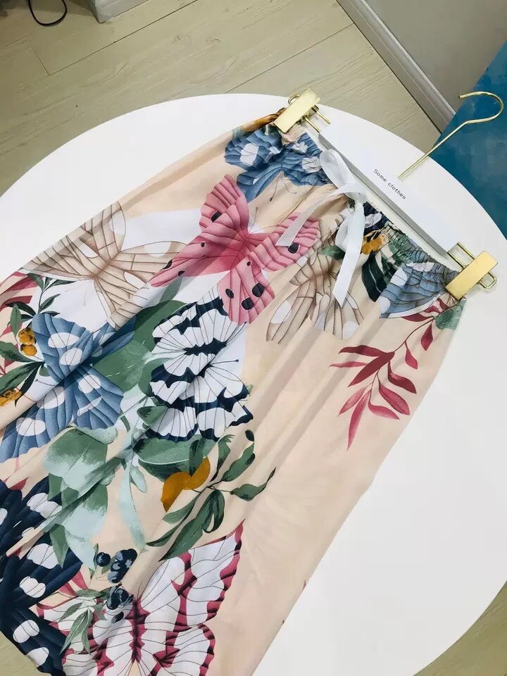 Vrouwen Zomer Slaap Bodems Homewear Slaap Broek Bloemenprint Pyjama Broek Katoen Comfortabele Brede-Been Elastische Ouc129: 4