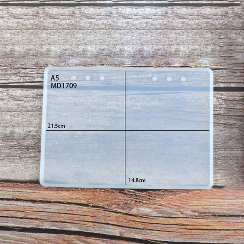 1pc gør-det-selv silikone krystal epoxy støbning notebook form  b5 a5 a6 a7 høj spejl cover form varmebestandig genanvendelig notebook form: A5