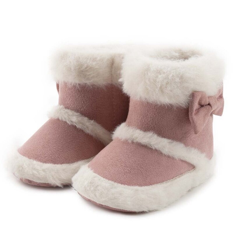 Winter Baby Mädchen Plus Samt Warme Schuhe Kleinkind Weiche Sohle Bowknot Schnee Stiefel Neugeborenen Kleinkind Schuhe 0-18 Monate