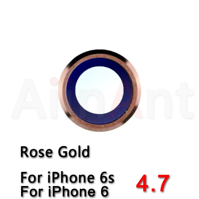 Ursprüngliche Saphir Kristall Zurück Hinten Kamera Glas Ring Für iPhone 6 6s Plus Kamera Objektiv Ring Abdeckung Ersatz Reparatur teile: 6s Rose