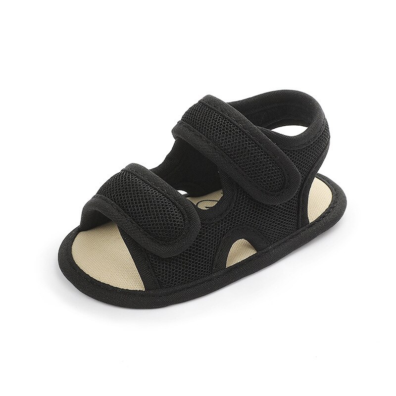 Sandales en maille respirante pour filles et garçons | Chaussures d'été pour -nés, chaussures pour nourrissons à semelle souple, premiers marcheurs, chaussure de berceau pour tout-petits: black / 7-12 mois