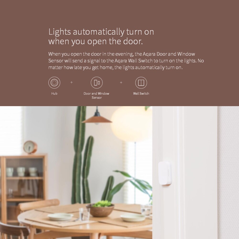 Aqara Door and Window Sensor ZigBee Wireless Connection APP Control Smart Home Devices Work with Android iOS