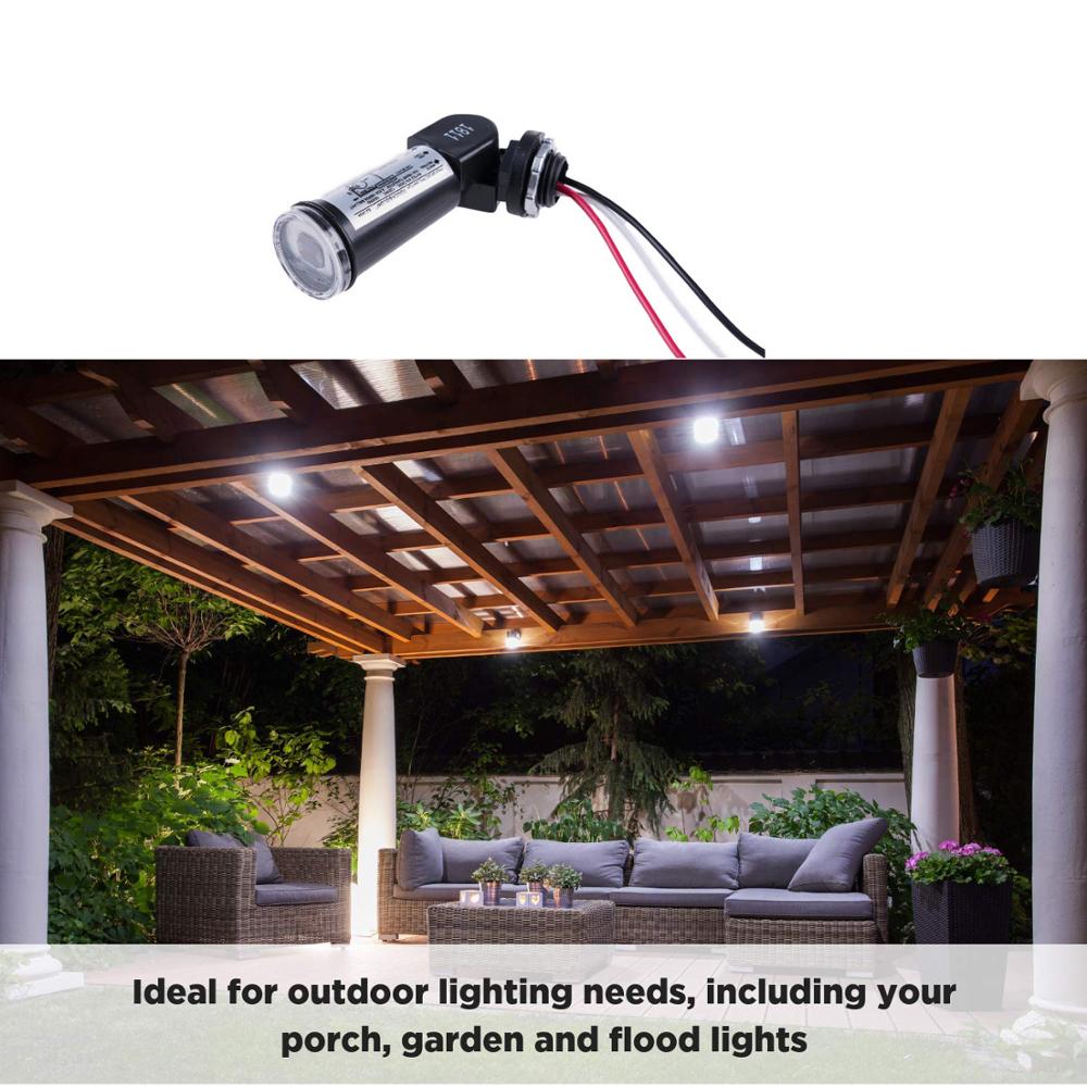 Sensor de fotocélula LED giratorio para exteriores, Sensor de Fotocélula de Control, 120/220V, 10 unidades