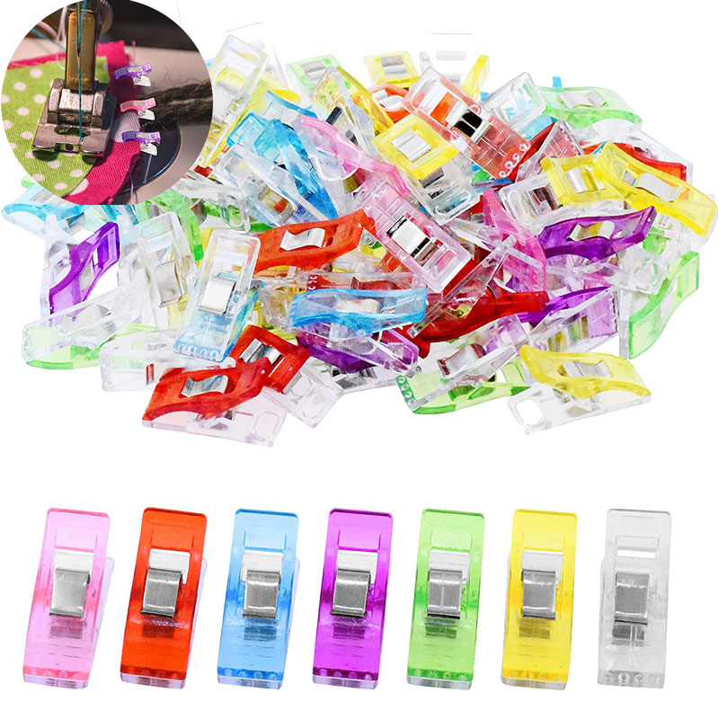 Clips de costura de plástico multiusos, pinzas para manualidades de tela, para acolchar, coser, encuadernar, tejer, 20/50 piezas