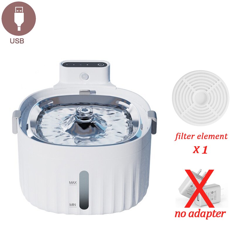 Abreuvoir Intelligent avec capteur de mouvement pour animaux de compagnie, abreuvoir automatique pour chats et chiens, 2l, alimentation USB: A-01-Smart Sensor