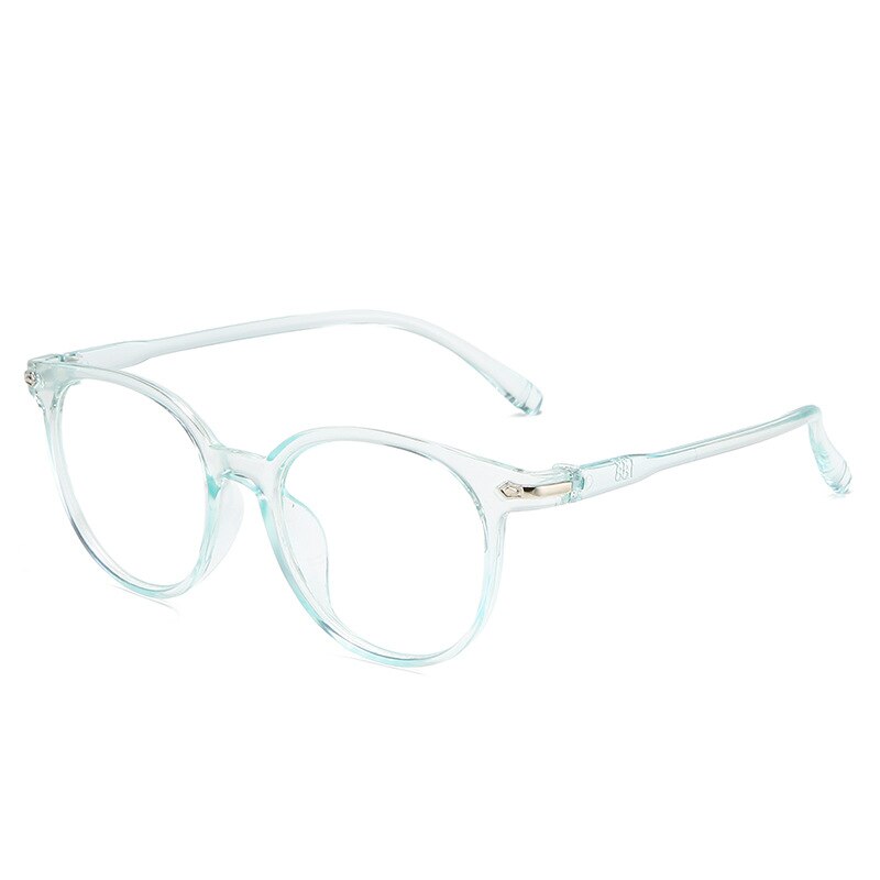 Blue Ray Computer Glasses Women Screen Radiation Eyewear Brand Office Gaming Blue Light Goggle UV Blocking Eye Spectacles: Transparent blue