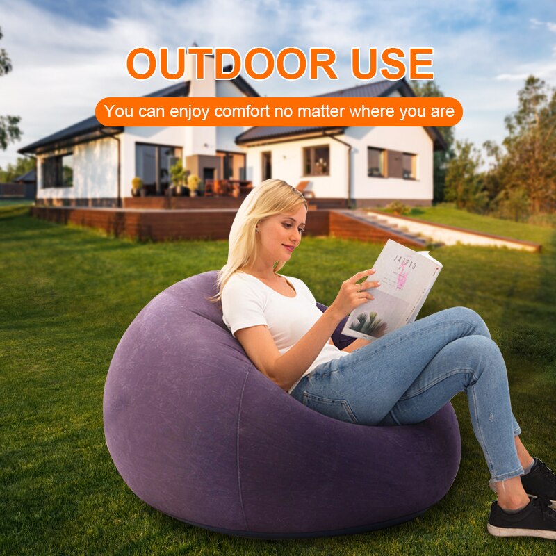 Large Lazy Inflatable Sofa Chairs PVC Lounger Seat Bean Bag Sofas Pouf Puff Couch Tatami Living Room Lounge Beanbag Furniture