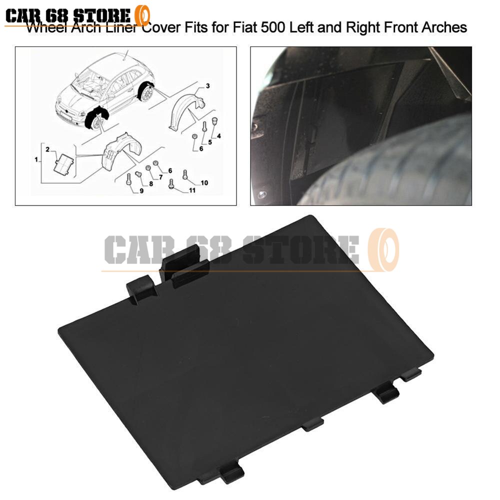 Wheel Arch Liner Cover Panel Fits for Fiat 500 Left and Right Front Arches 71752114 Wheel Arch Liner Panel