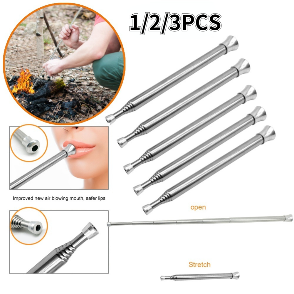 Blow Brand Buis Mond Blaaspijp Inklapbare Hoge Effectieve Tiny Outdoor Strand Tuin Tool Camping Apparatuur Blazen Brand Stok