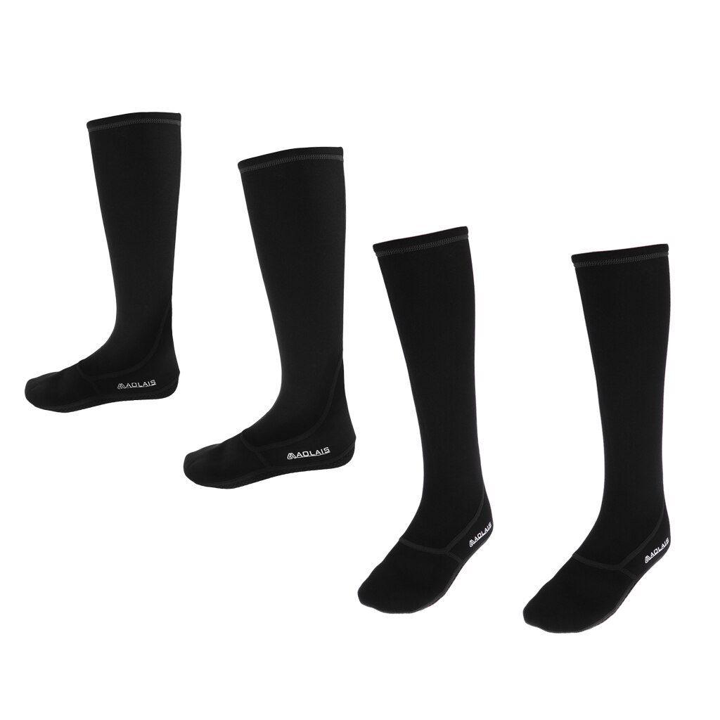 2 Paare 3MM Neopren Tauchen Socken Strümpfe Schnorcheln Stiefel, L &Ampere; M-Schwarz