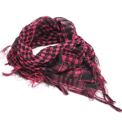 Unisex Sjaals Lichtgewicht Plaid Kwastje Arabische Woestijn Shemagh Keffiyeh Sjaal Wrap Pashmina Lente Plaid Sjaal Voor Vrouwen: Hot Pink