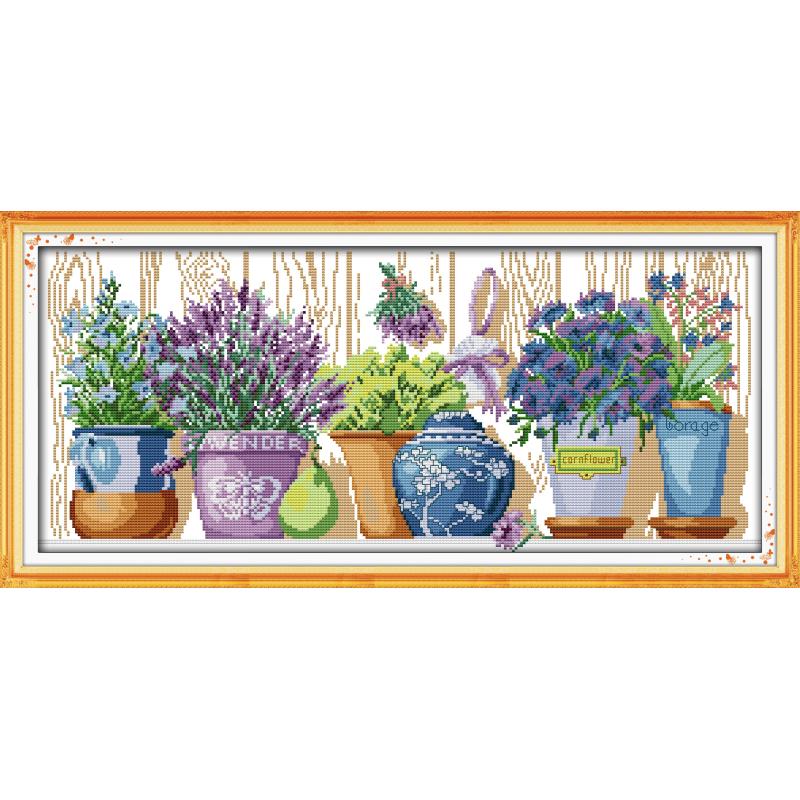 Kit de point de croix motif Cactus | Plante verte, beau Cactus, broderie, point de croix chinois, DMC, broderie, motif de décoration de maison