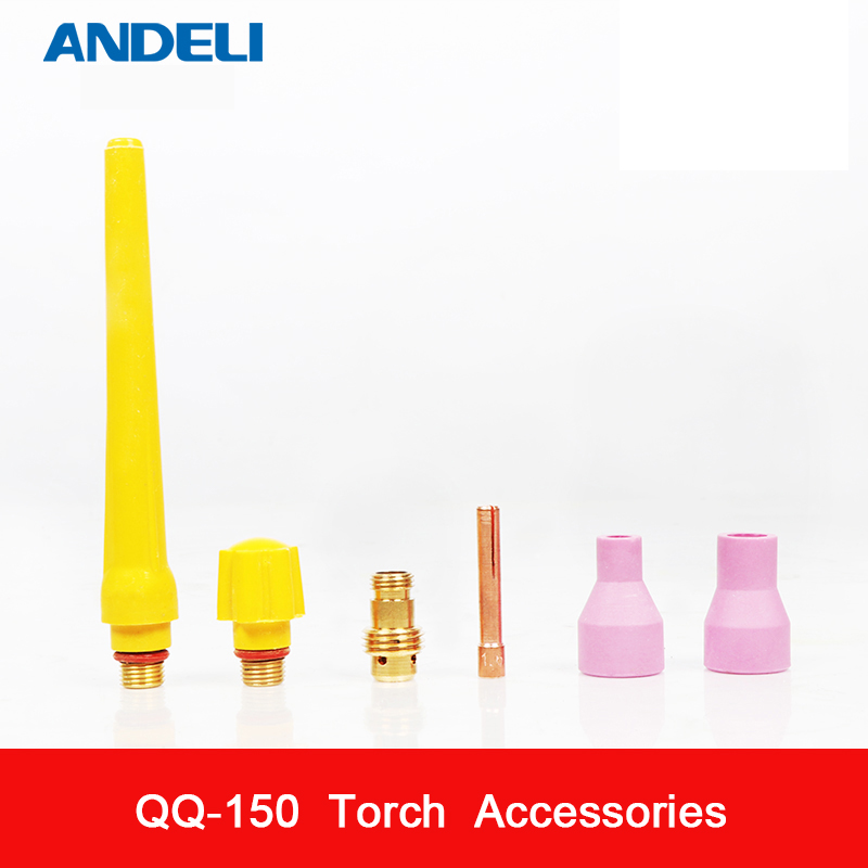 ANDELI TIG Welding Accessories for TIG Torch QQ-150 TIG Nozzle/Collets/Collet Bodies/Back Cap