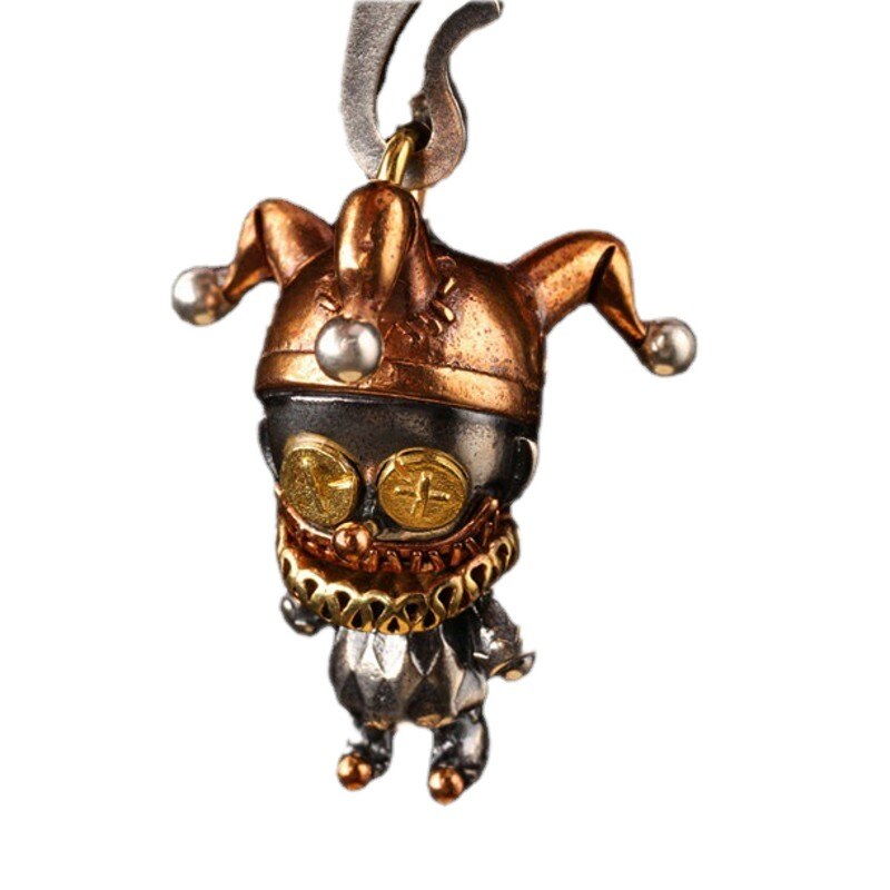 Bocai 100% s925 , lustiger clown-puppen-retro-frauenanhänger mit persönlichkeit