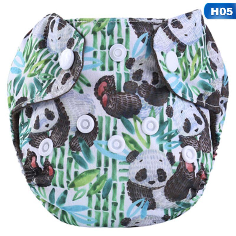 Leuke Cartoon Pttern Luier Voor Baby Kids Bamboe Houtskool Ultradunne Pasgeboren Baby Luiers Nb Aio Doek Luier Fit Voor 0-3Kg: DP0057H05