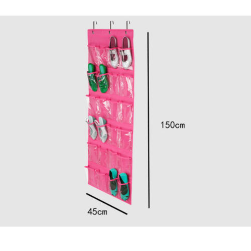 24 Pocket Ruimte Schoen Deur Opknoping Organisator Rack Muur Zak Opslag Closet Holder
