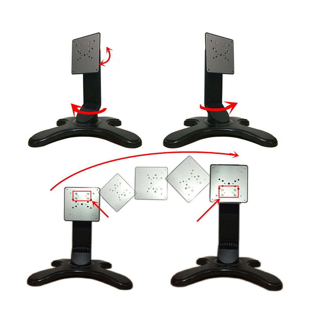 Wearson WS-03X Rotierenden Basis Monitor Stand Tilt Vesa Einstellbare Höhe für 19-24 inch LCD Monitor mit 75x75 100x100mm Vesa Mount