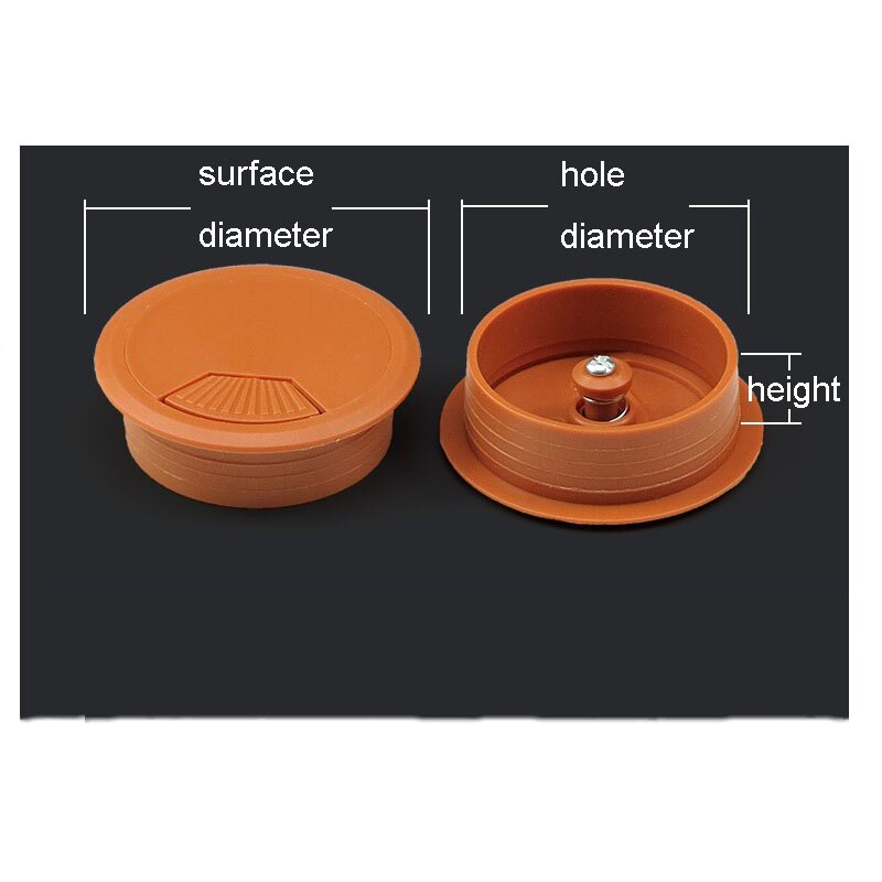 1PCS ABS Wire Hole Covers Grommet Cable Hole Cover Furniture Hardware Plastic Line Holder For Computer Desk Table 80mm