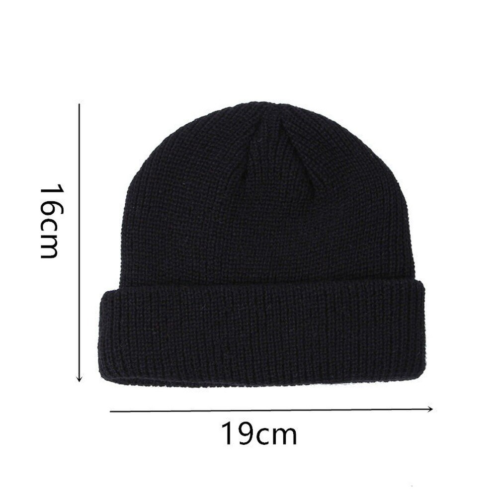 Unisex Herfst Winter Effen Kleur Watermeloen Hip Hop Gebreide Wollen Muts Cap Sneeuw Cap