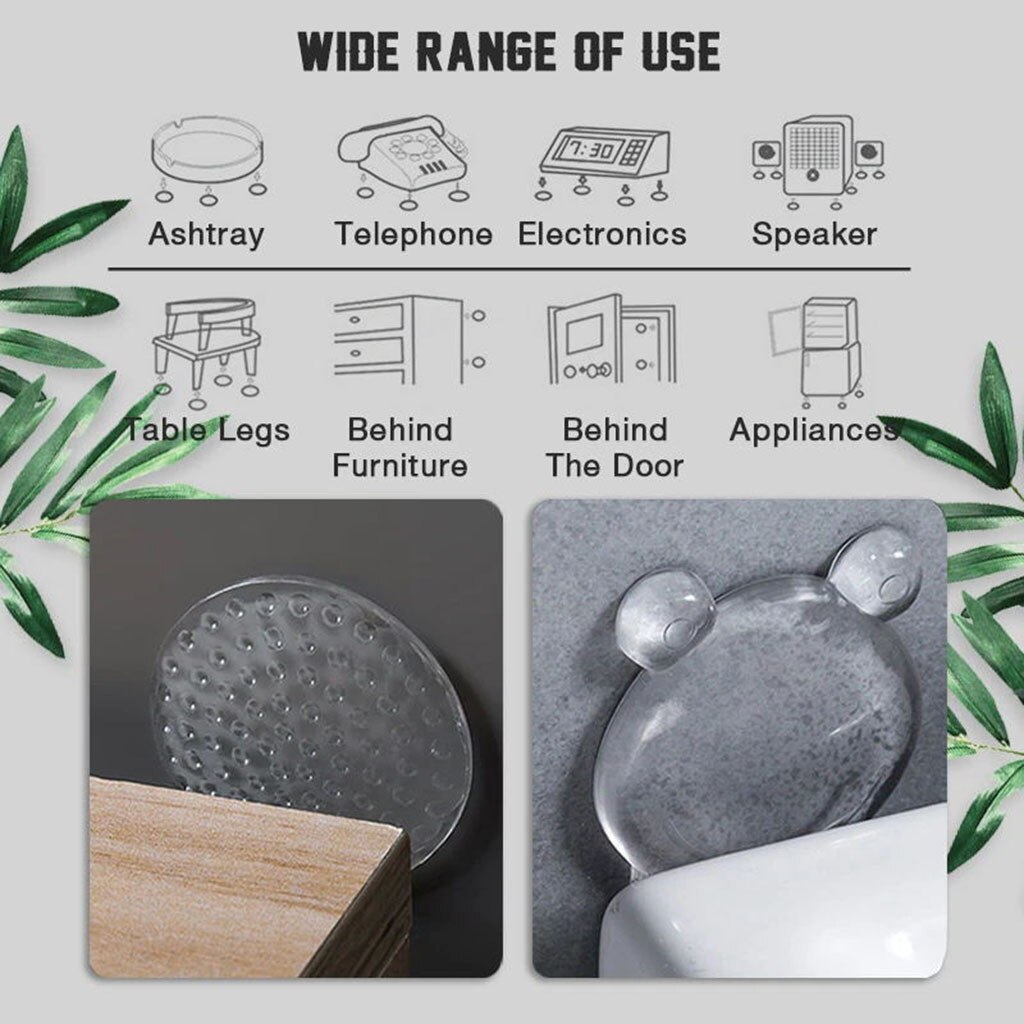 Pomo de puerta para el hogar, Protector de pared trasero de goma, Protector para la puerta del Salvador, Protector de puerta de Gel fuerte, Tope de puerta, accesorios para el hogar # W3