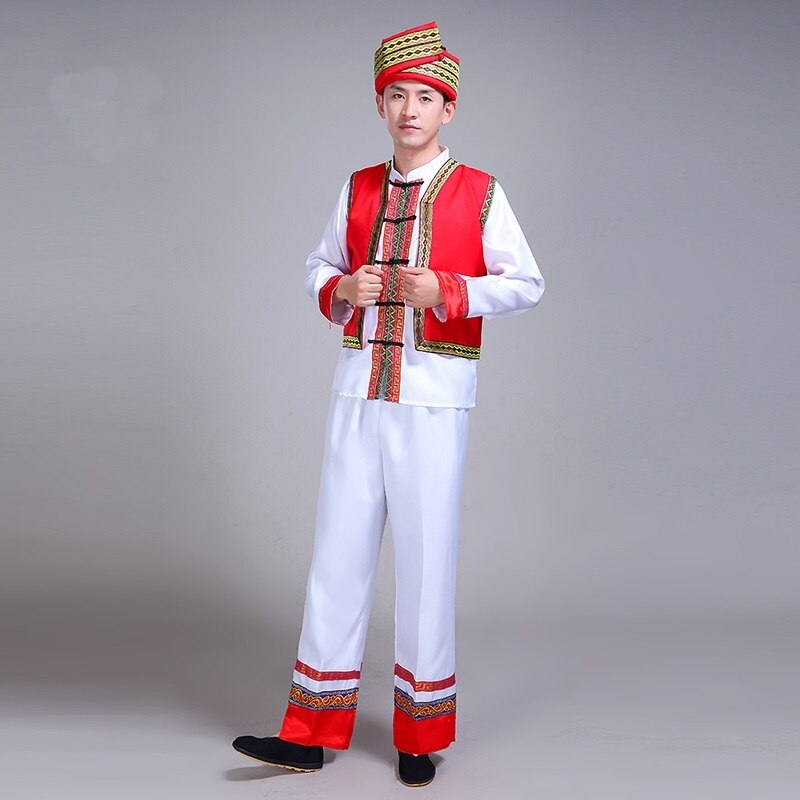 Hmong men clothes national Chinese folk dance thnic modern hmong clothes dance costumes classical hmong clothes FF1526