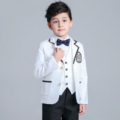 2018 new fashion neonati maschi capretti di autunno della molla blazers suits ragazzo vestito per matrimoni bambini formale abito bianco da sposa ragazzo abiti