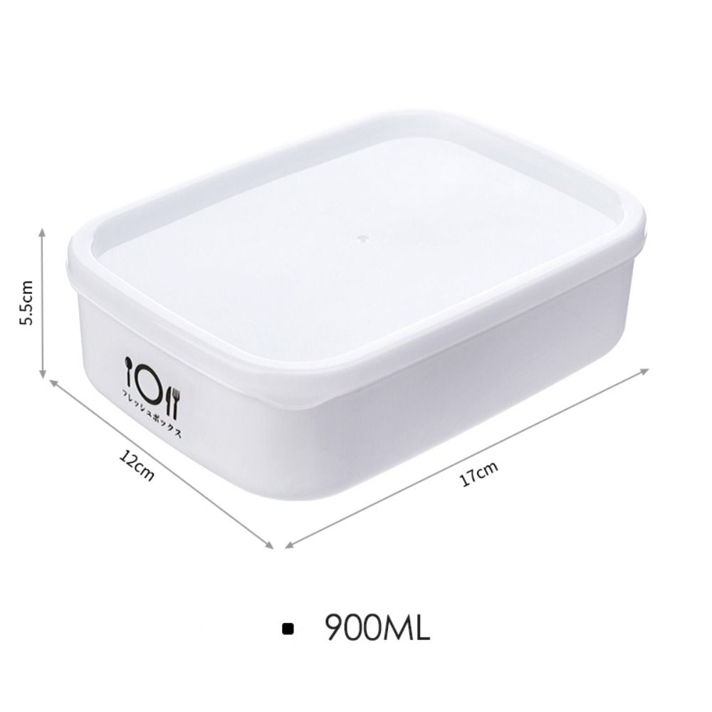 Fiambrera portátil de PP de grado alimenticio para mantener la frescura, almacenamiento de alimentos, contenedores sellados con tapas: Rojo