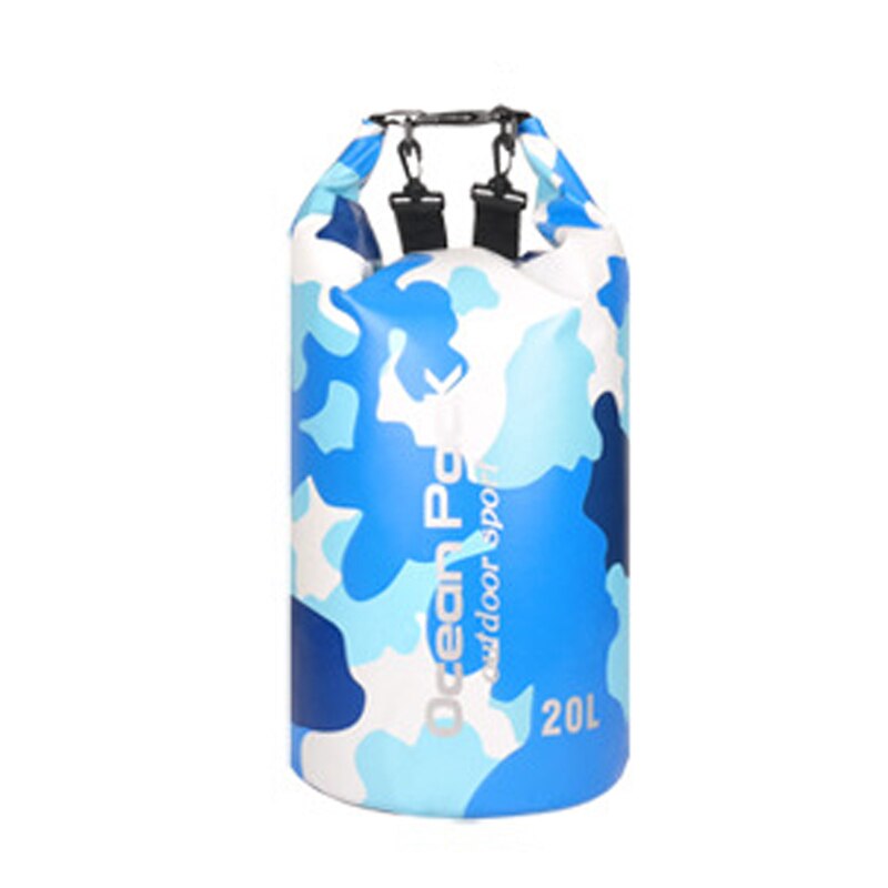 Sac à dos étanche pour Kayak, canoë, Rafting, sports de plein air, stockage sec, 5L/10L/15L/20L/30l: 20L Blue