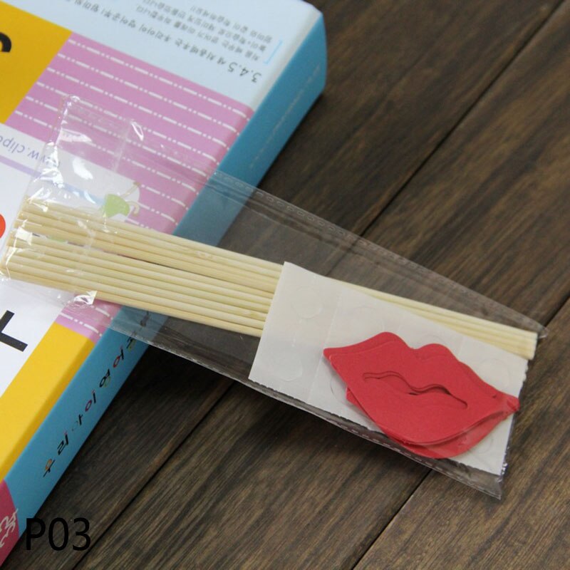 10Pcs Photo Booth Props DIY Mustache Lip Heart Photobooth Party Accessories Bridal Shower Event Supplies Fun Wedding Decoration: P03