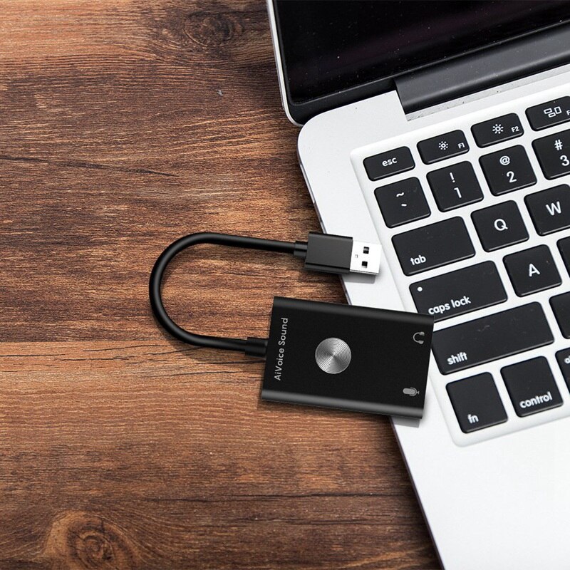 Traductor de voz inteligente buscar voz a texto tarjeta de sonido adaptador USB soporta 24 idiomas