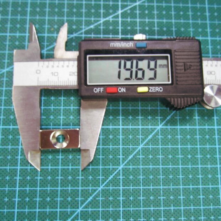 2pcs NdFeB Fix Magnet 20x10x4 mm with M4 Screw Countersunk Hole Block N42 Neodymium Rare Earth Permanent Magnet 20*10*4-4