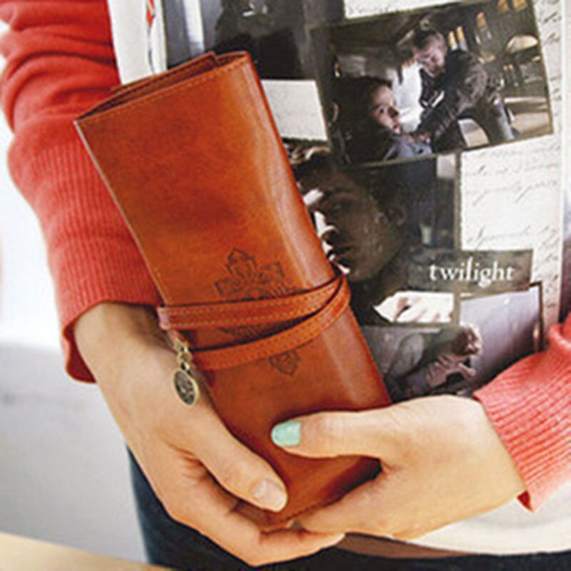 1 sztuk klasyczny retro zmierzch saga piórnik wampir makijaż kosmetyczne rolki piórnik szkolne