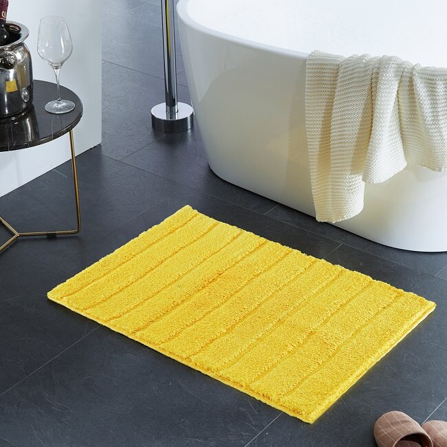Topfinel slaapkamertapijten matten vloerkleden plaid antislip nordic badkamertapijt waterabsorptie keukentapijten vloerkleed lang pluizig: Geel / 60 90cm(23.6 35.4in)
