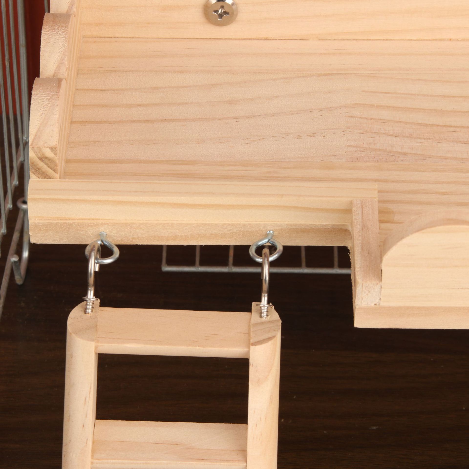 Hamster supplies Toy base cage solid wood platform tray Gold wire bear base cage platform Totoro platform with ladder