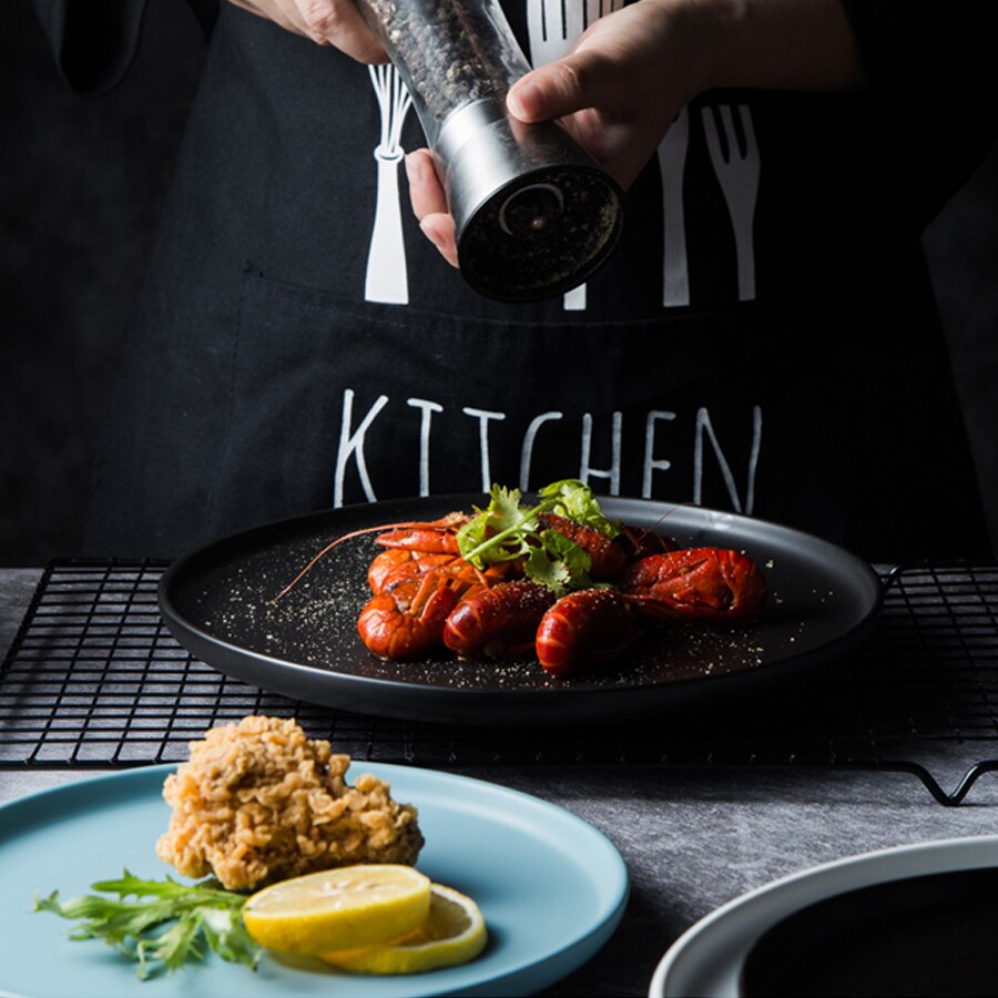 Ceramic Plates with Bowls Set Porcelain Dinnerware Round Dishes and Soup Bowls