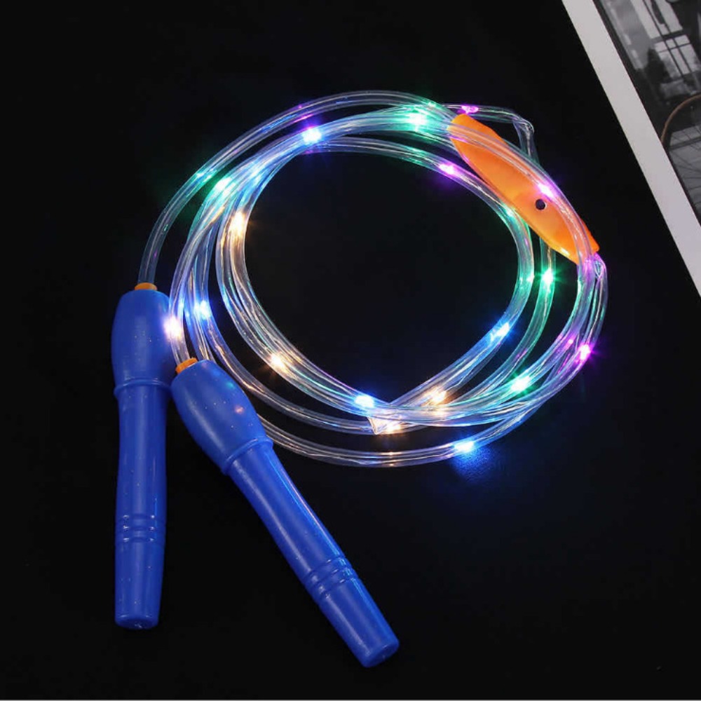 Cuerdas de saltar luminosas LED, cuerda de velocidad deportiva para niños, ejercicio nocturno, Fitness, entrenamiento, columpio deportivo