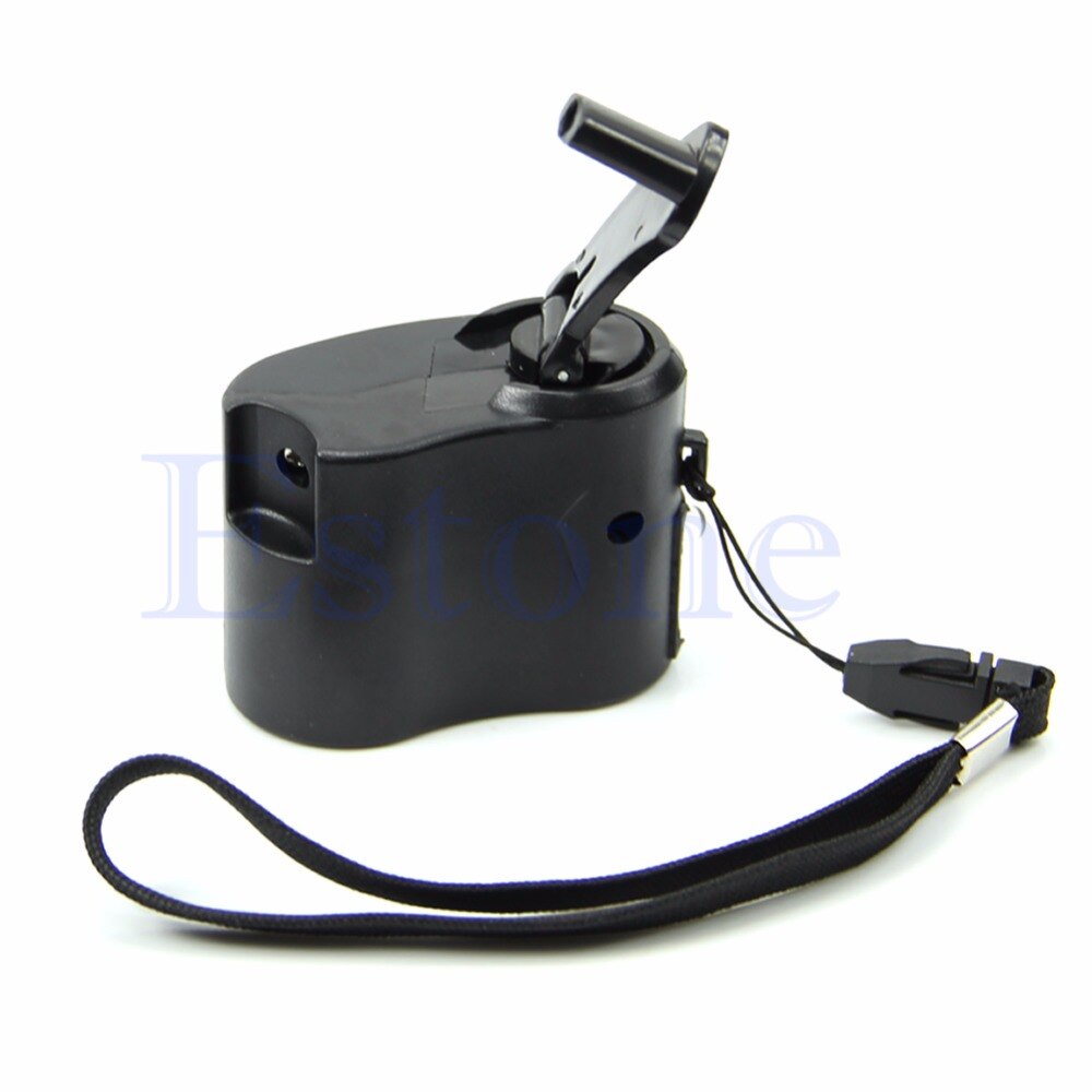 1 PC d'urgence manivelle chargeur téléphone portable USB manuel Dynamo pour Mobile PDA MP3 MP4