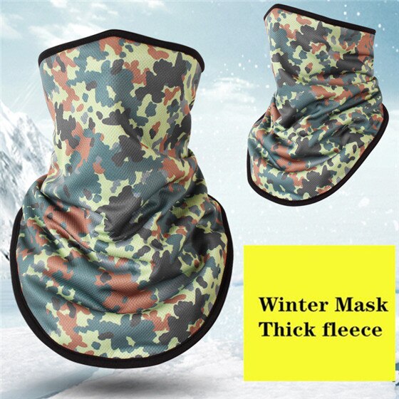 Winter Fleece Ski Sjaal. Fietsen Snowboard Apparatuur Bandana Hoofddeksels Masker Nek Driehoek Thicken Warm Vrouwen Mannen Camouflage Slabbetjes: NO.9