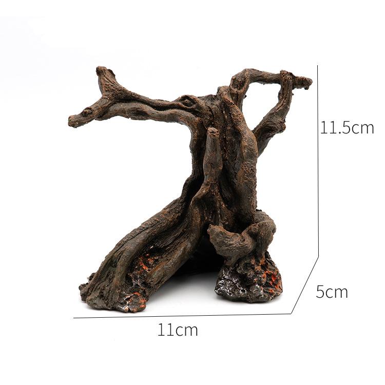 Ornements en bois d'aquarium en résine, accessoires de décoration pour Aquarium, évier, arbre en bois, bol à poissons, méduse, carpe, Reptile, animaux