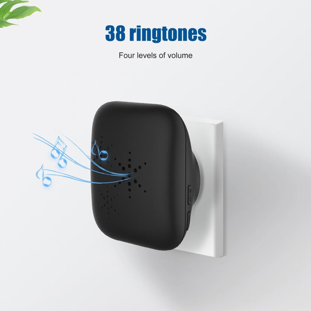 1 Set Wireless Door Bell Volume Adjustable Self-powered Waterproof Long Distance Remote Control Smart Doorbell Kit 초인종
