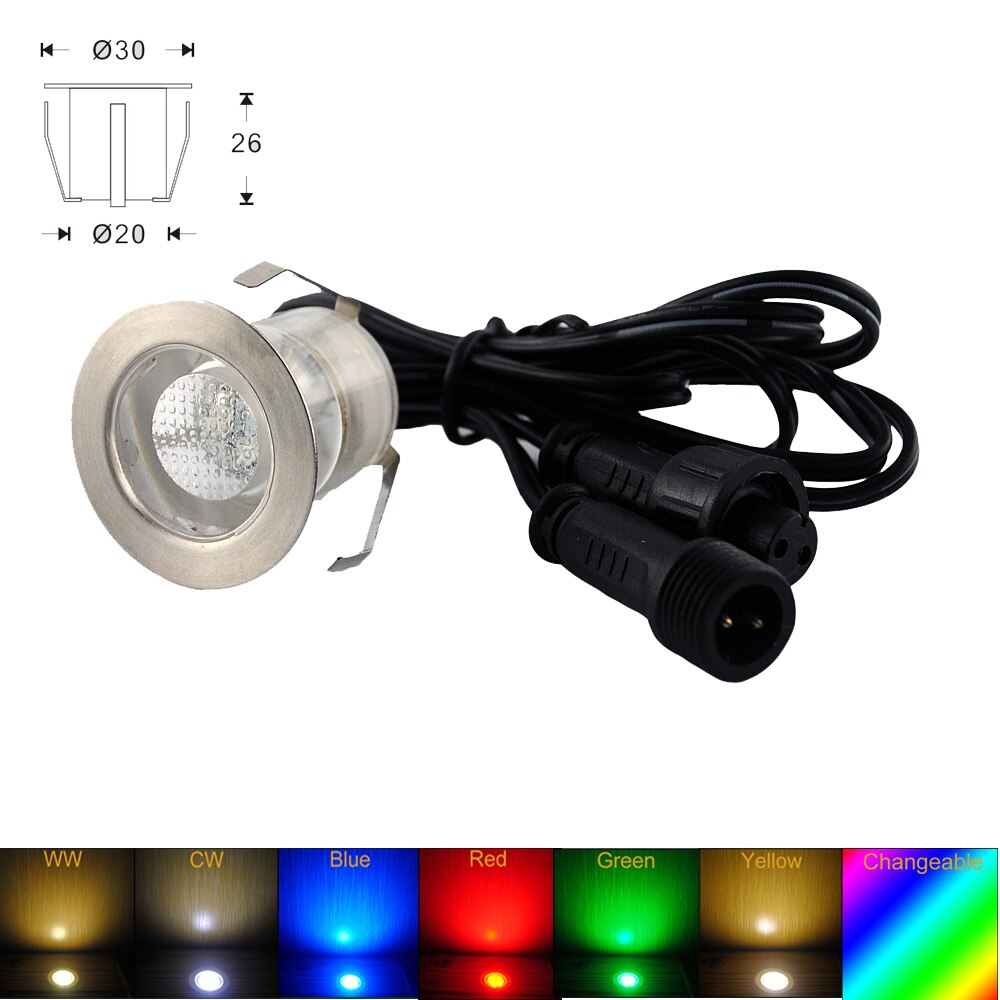 Ledet utendørs belysning rustfritt stål uteplass ledet trapp lampe  dc12v 0.6w ip67 smd 2835 hagedekorasjon underjordiske lamper