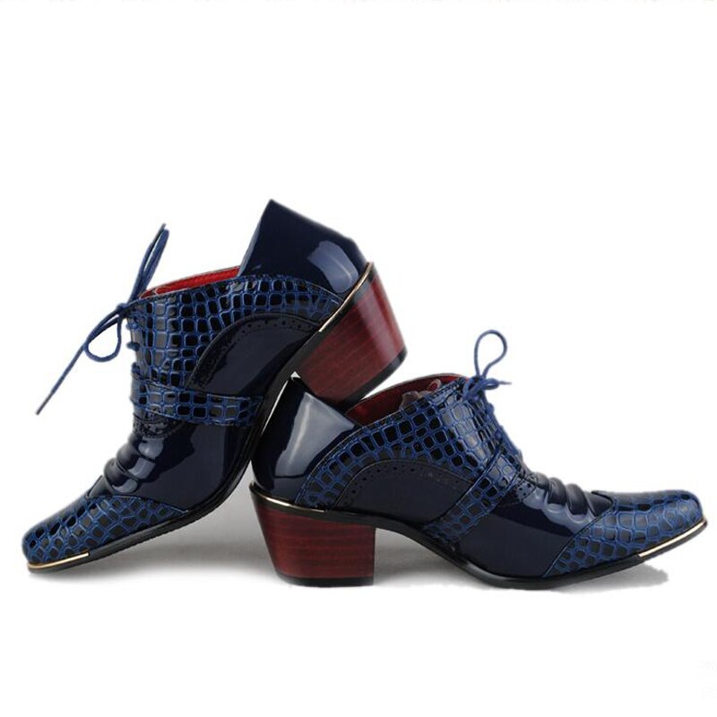 Men Formal Shoes High Heels Business Dress Shoes Male Oxfords Pointed Toe Oxford Shoe For Men Wedding Leather Shoe M321