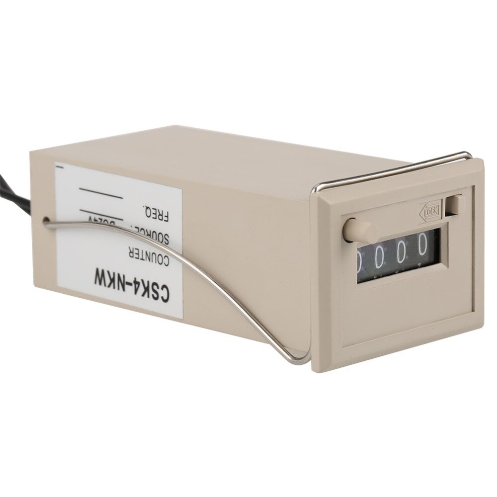 4 Digits 0-9999 Digital Pulse Counter Electromagnetic Pulse Counter Tool DC 24V CSK4-NKW Electric Pulse Counts