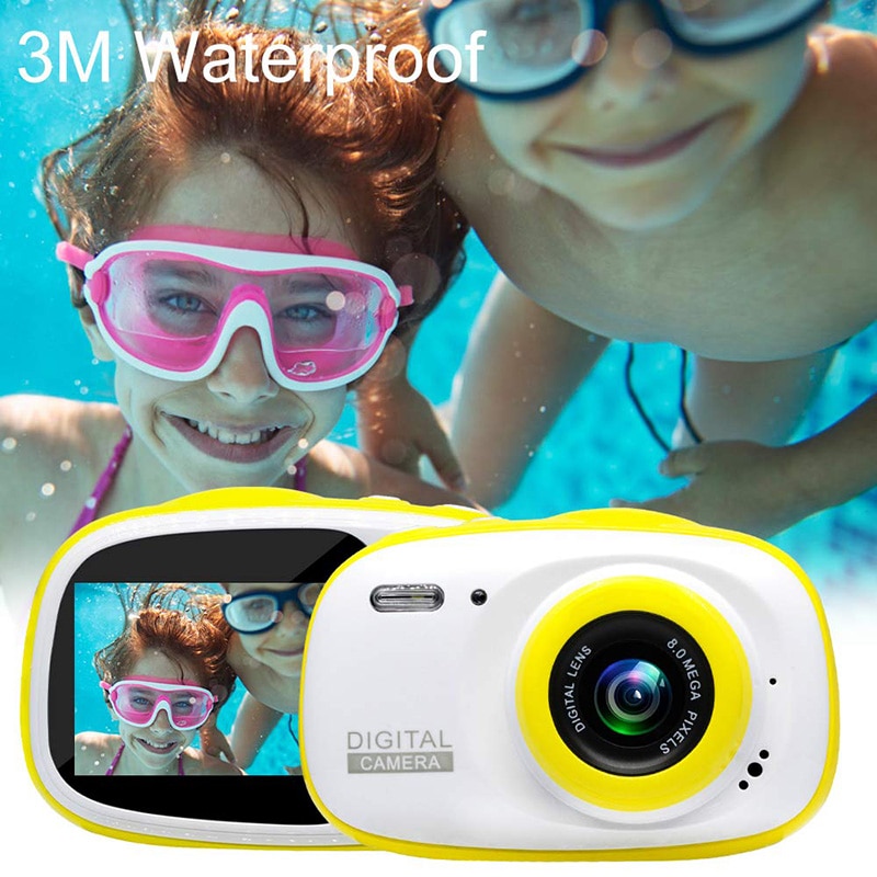 Kids Waterproof Digital Camera Video Mini Child Camcorder for Kids Support MP3/MP4 with 2.0 Inch HD IPS Screen Children's Camera