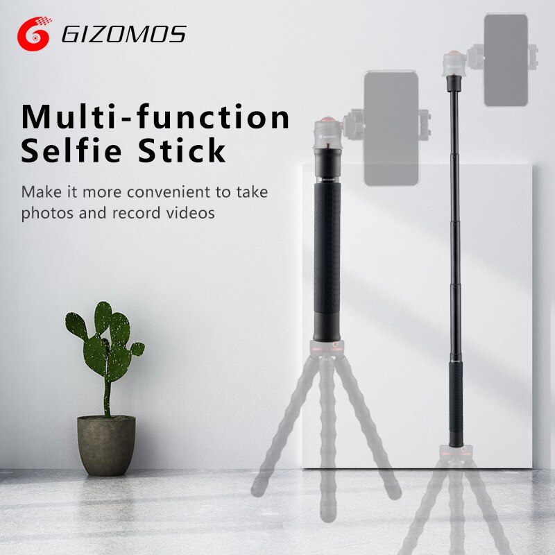 Gizomos GM-M1 Extension Stok Staaf Monopod Statief Monopod Selfie Stick Pole Voor Dslr Camera Smartphone Mirrorless Camera Gopro