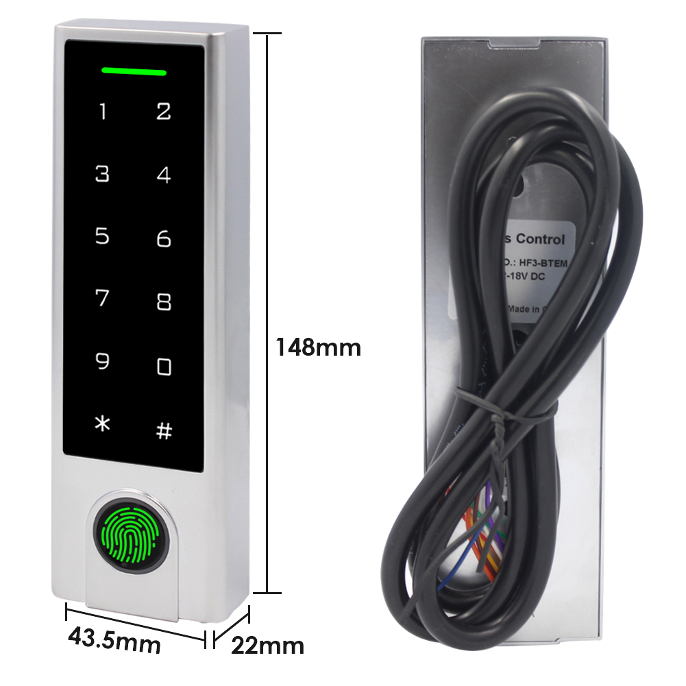 1000 User Bluetooth 125Khz RFID Access Controller Waterproof Fingerprint Access Control Keypad Tuya Mobile APP Remote Open