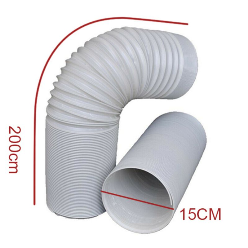 13cm/15cm Flexible Air Conditioner Exhaust Pipe Vent Hose Duct Outlet Free Extension For Portable Air Conditioner Extension Kit: 15x200cm