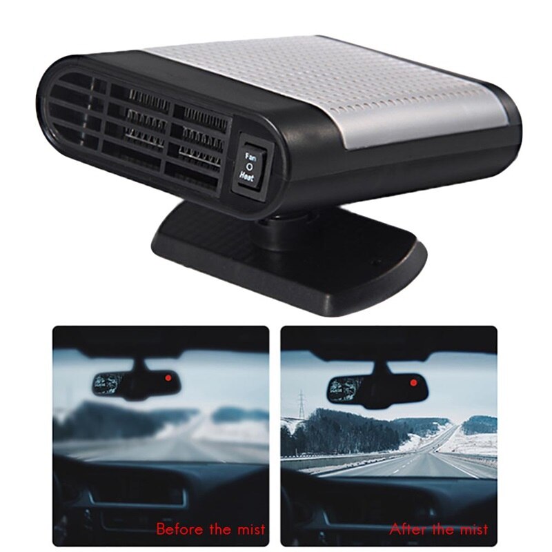 Autoverwarming snel verwarmen snel ontdooien ontwaseming ontwaseming voertuigverwarming koelventilator auto voorruit keramische verwarming: Grijs