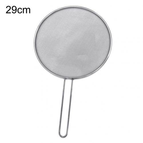 Rvs Anti-Splash Screen Anti-Olie Cover Anti-Spill Koekenpan Cover Filter Cover Isolatie keuken Tool Supplies: 29cm