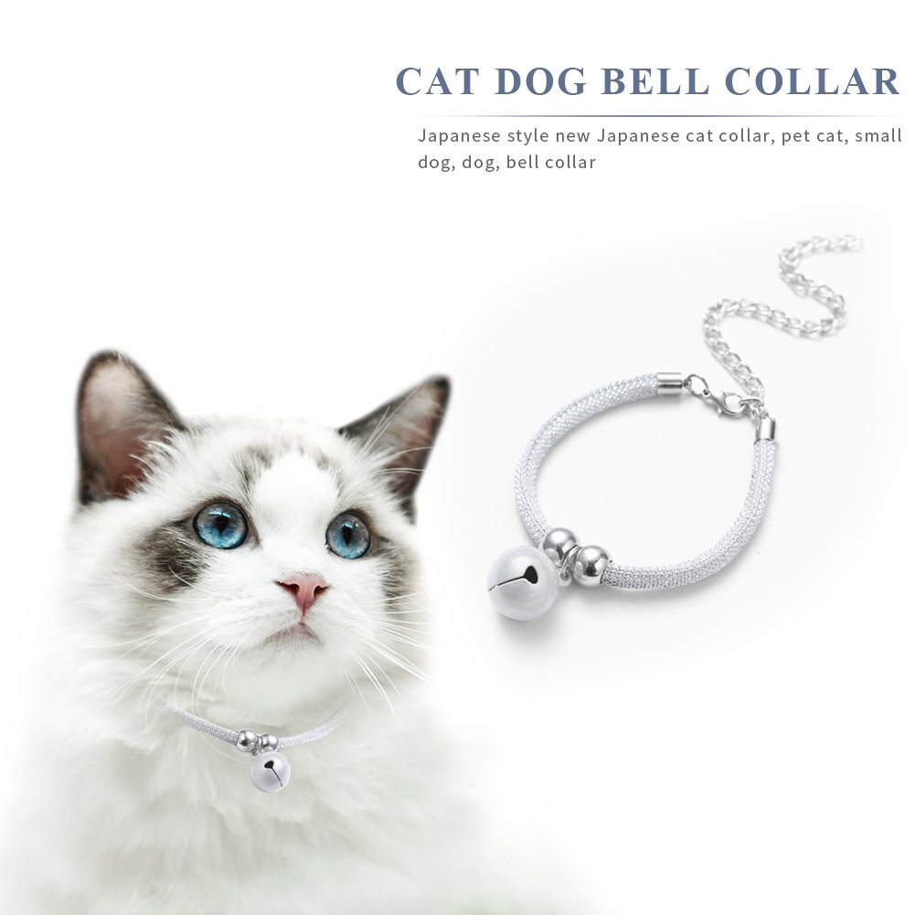 Réglable chat cloche collier chiot collier décor chaton colliers accessoires pour animaux de compagnie cou sangle collier de sécurité